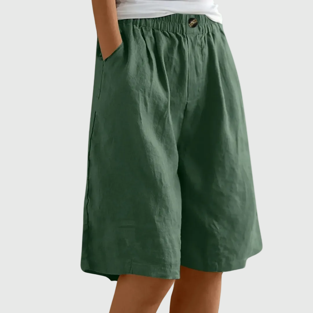 Liora | Pantalón Corto Amplio con Cintura Elástica