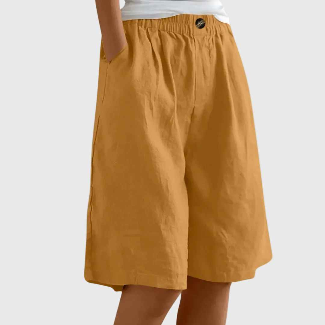 Liora | Pantalón Corto Amplio con Cintura Elástica