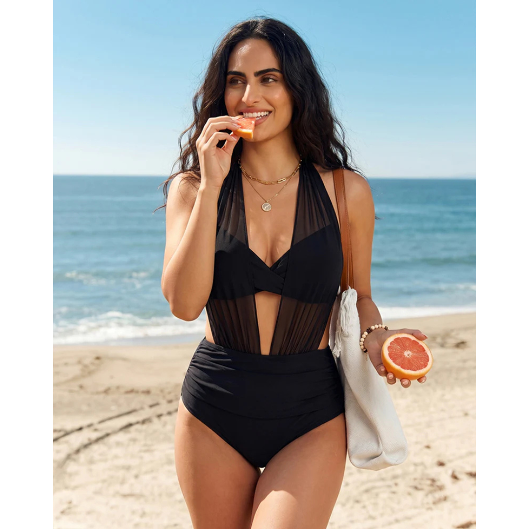 Mila | Bikini de talle alto 2 en 1 con efecto vientre plano
