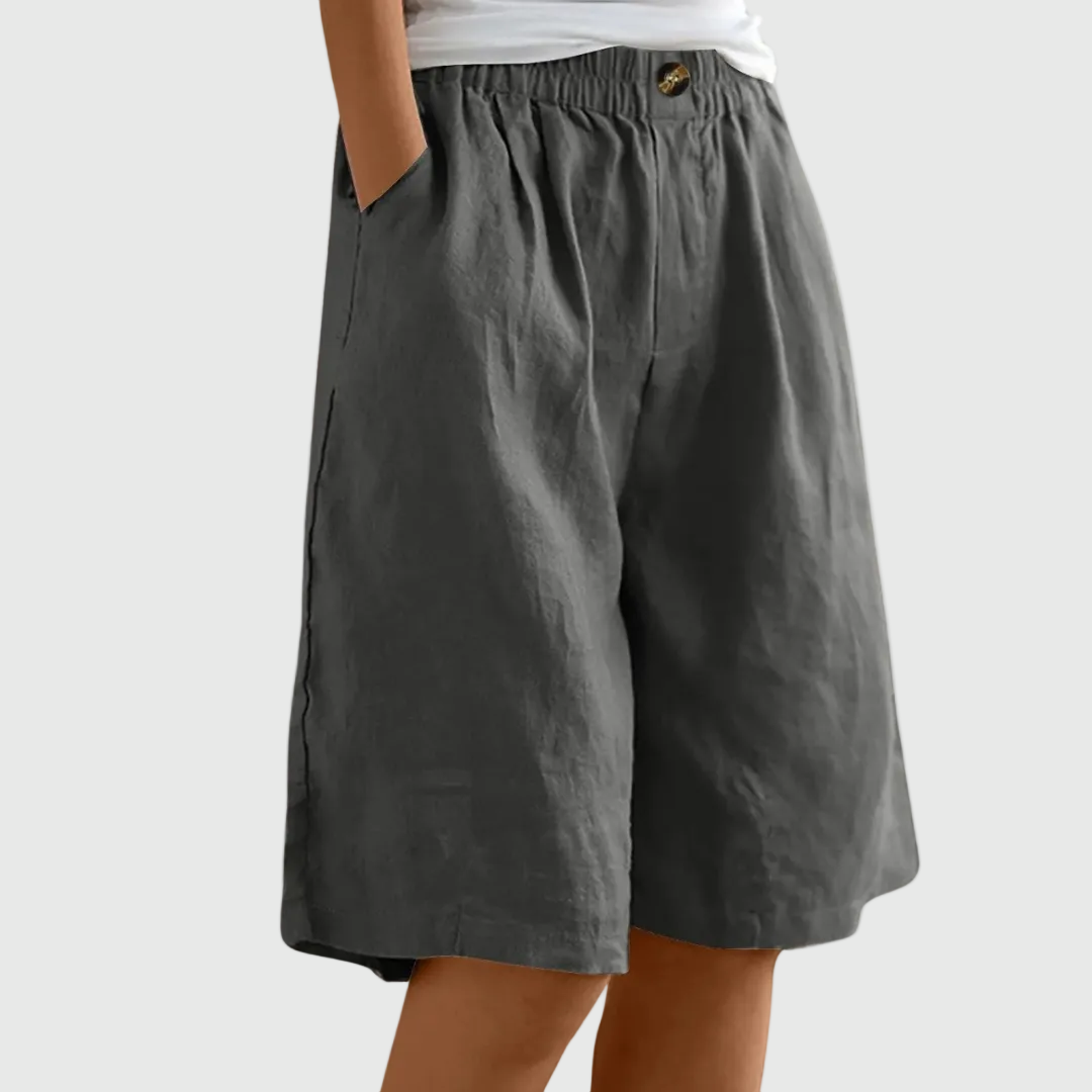 Liora | Pantalón Corto Amplio con Cintura Elástica