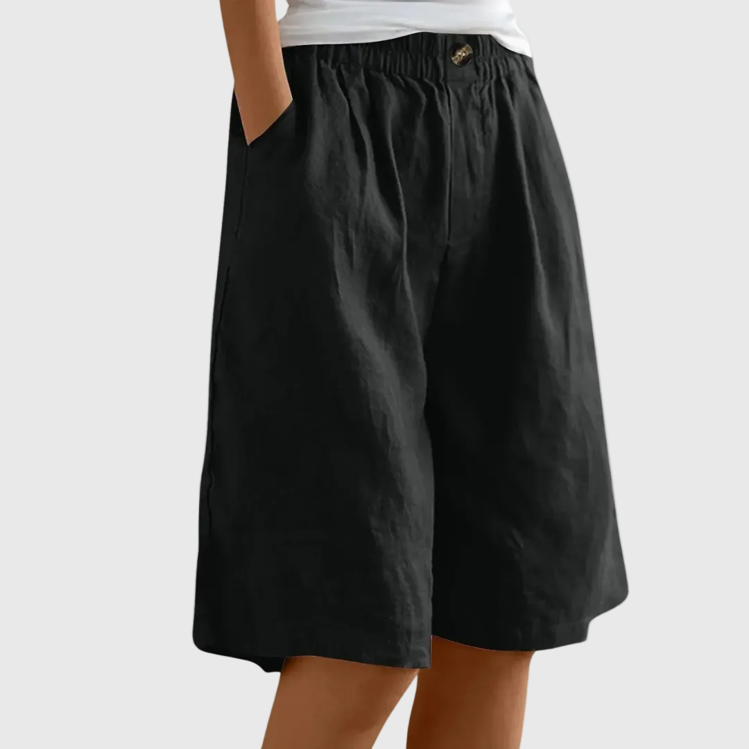 Liora | Pantalón Corto Amplio con Cintura Elástica