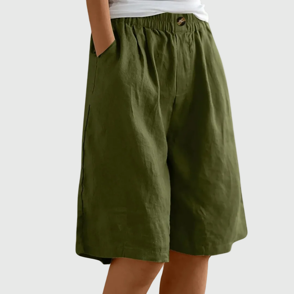 Liora | Pantalón Corto Amplio con Cintura Elástica