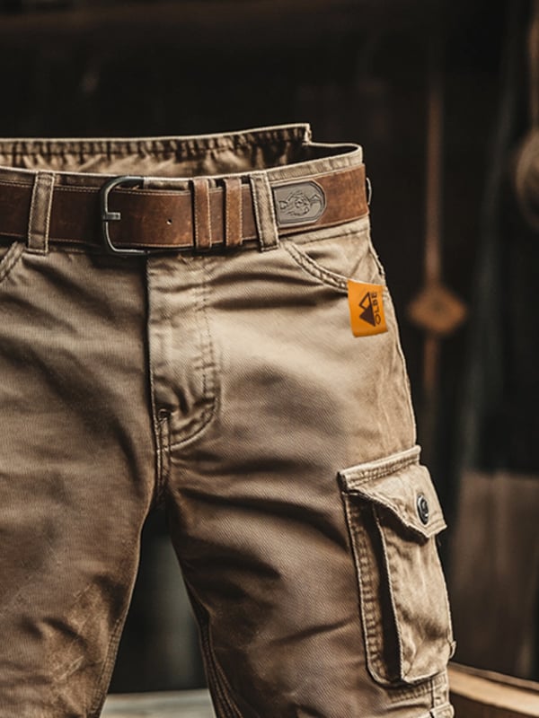 ALONSO™ | Pantalones cortos cargo retro con múltiples bolsillos