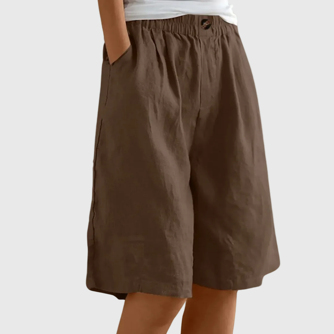 Liora | Pantalón Corto Amplio con Cintura Elástica