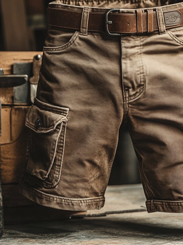 ALONSO™ | Pantalones cortos cargo retro con múltiples bolsillos