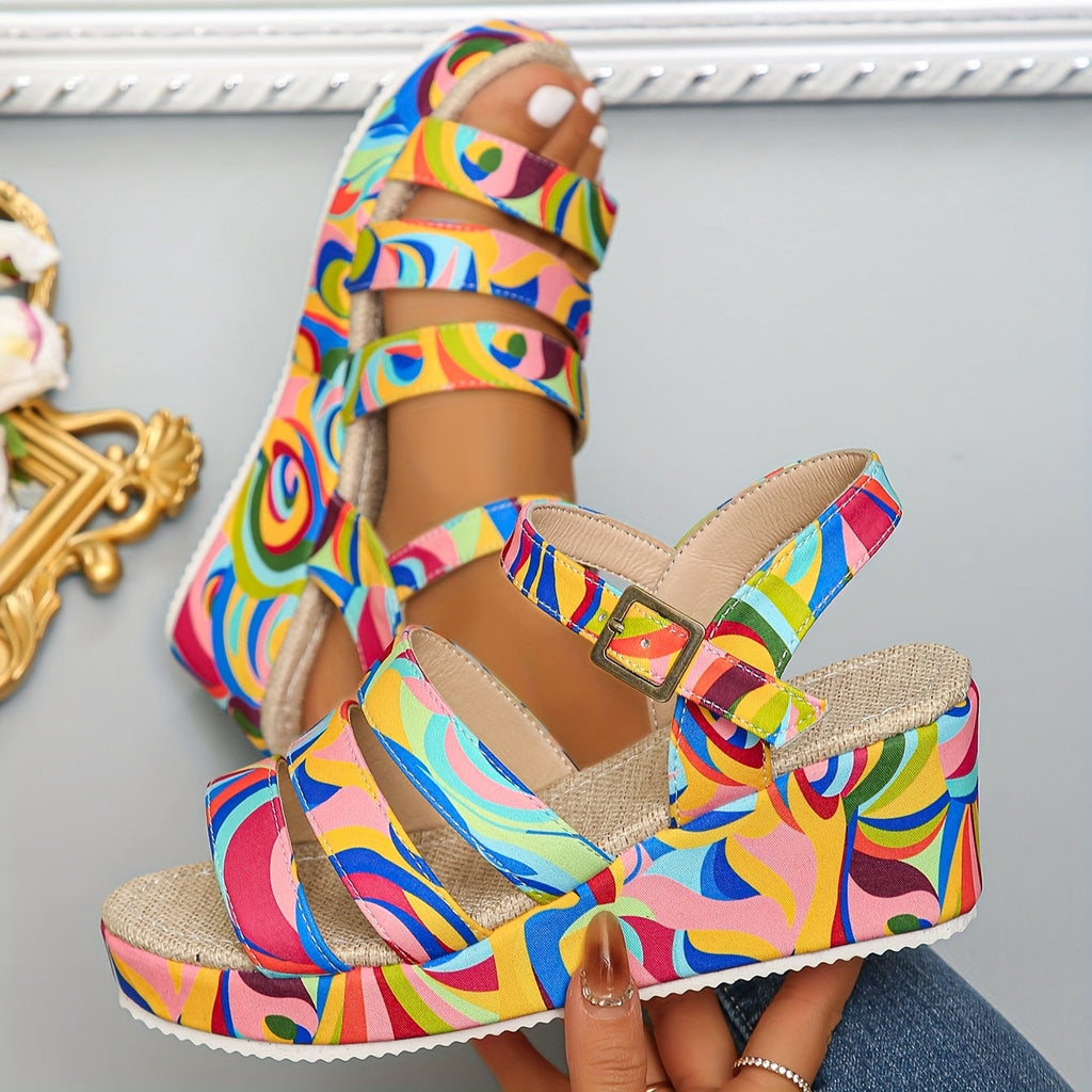 Elsie | Sandalias con tira en el tobillo y plataforma