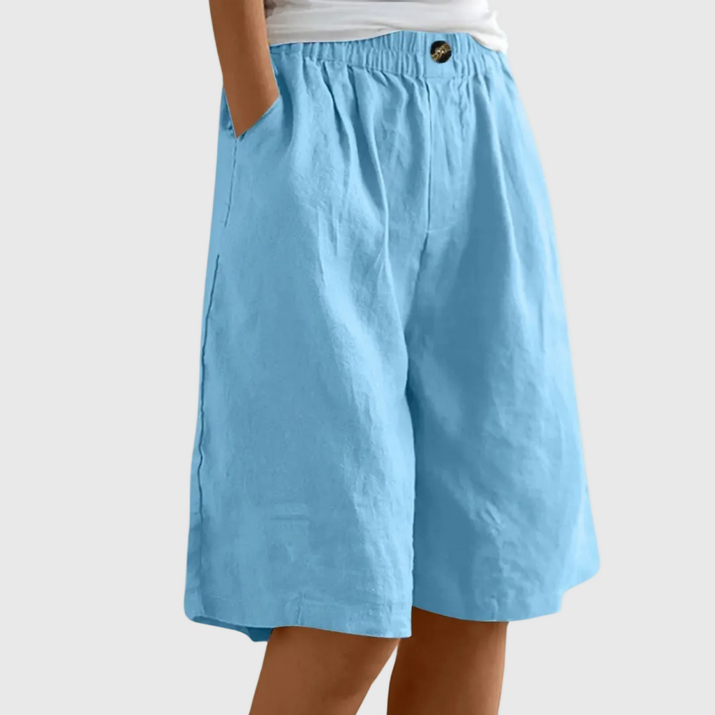 Liora | Pantalón Corto Amplio con Cintura Elástica
