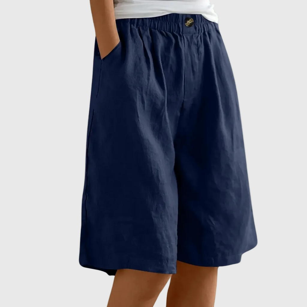 Liora | Pantalón Corto Amplio con Cintura Elástica