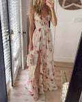 Paola | Vestido floral romántico con escote en V