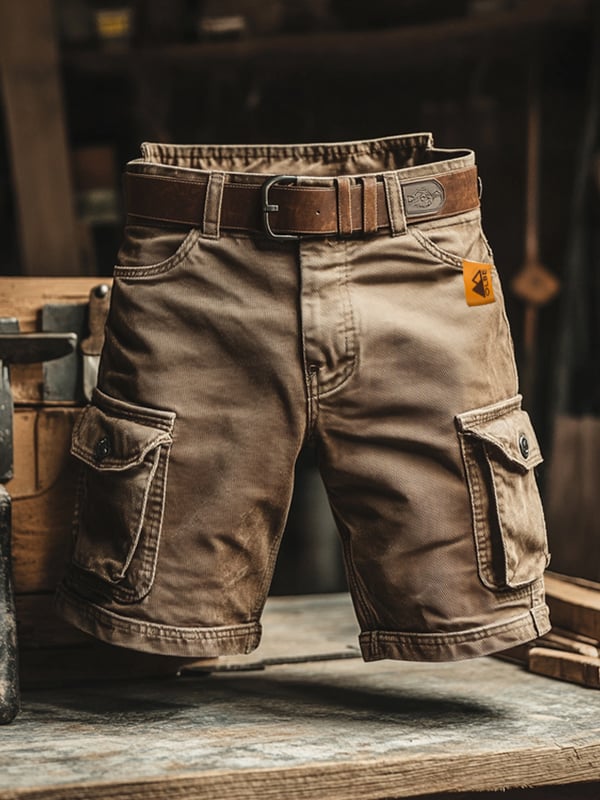 ALONSO™ | Pantalones cortos cargo retro con múltiples bolsillos