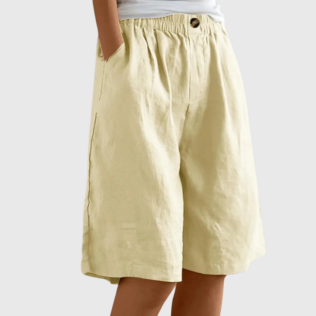 Liora | Pantalón Corto Amplio con Cintura Elástica