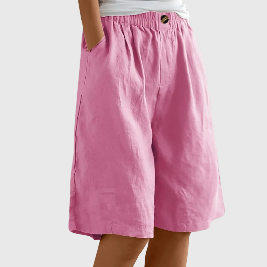 Liora | Pantalón Corto Amplio con Cintura Elástica