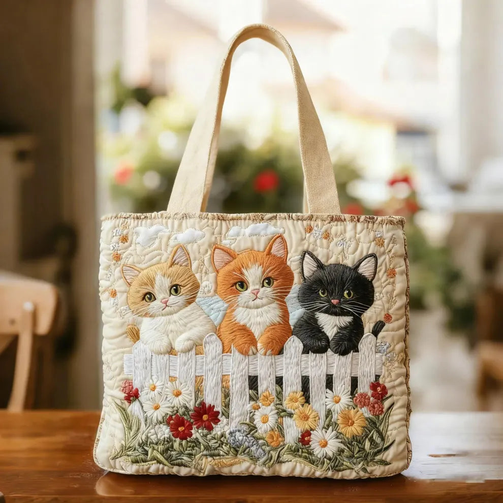 Gatitos de Jardín | Bolsa Artesanal con Relleno