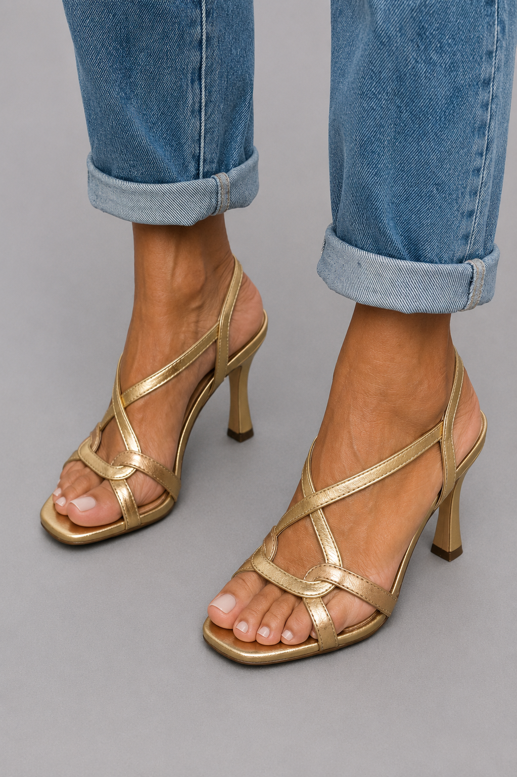 Elisabetta | Sandalias Doradas Encanto Verano