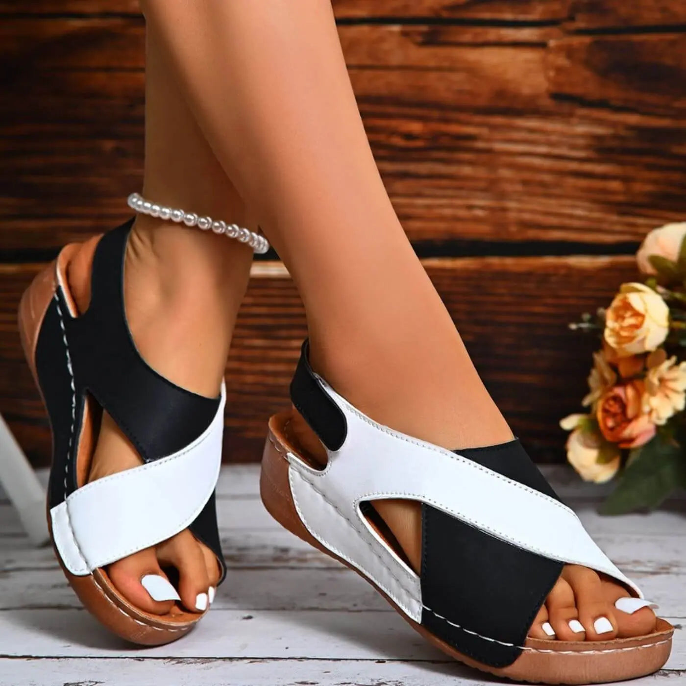 Nicole – Sandalias ortopédicas con punta abierta