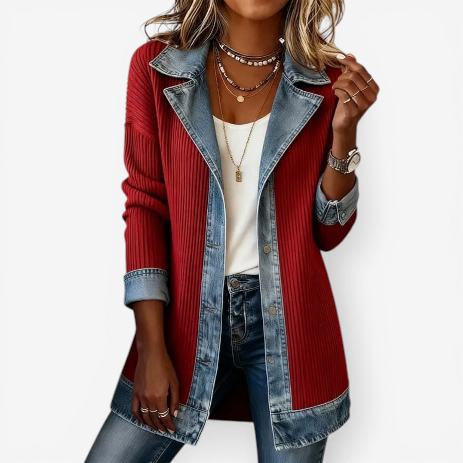 Emilia™ Chaqueta de mezclilla mixta