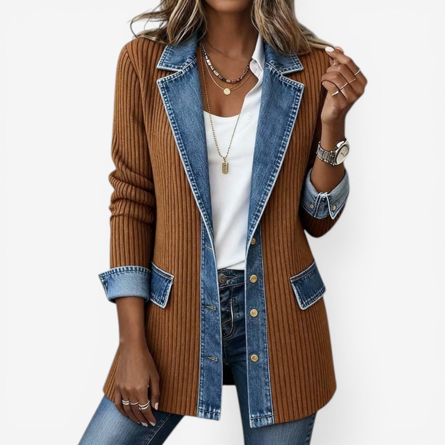 Emilia™ Chaqueta de mezclilla mixta