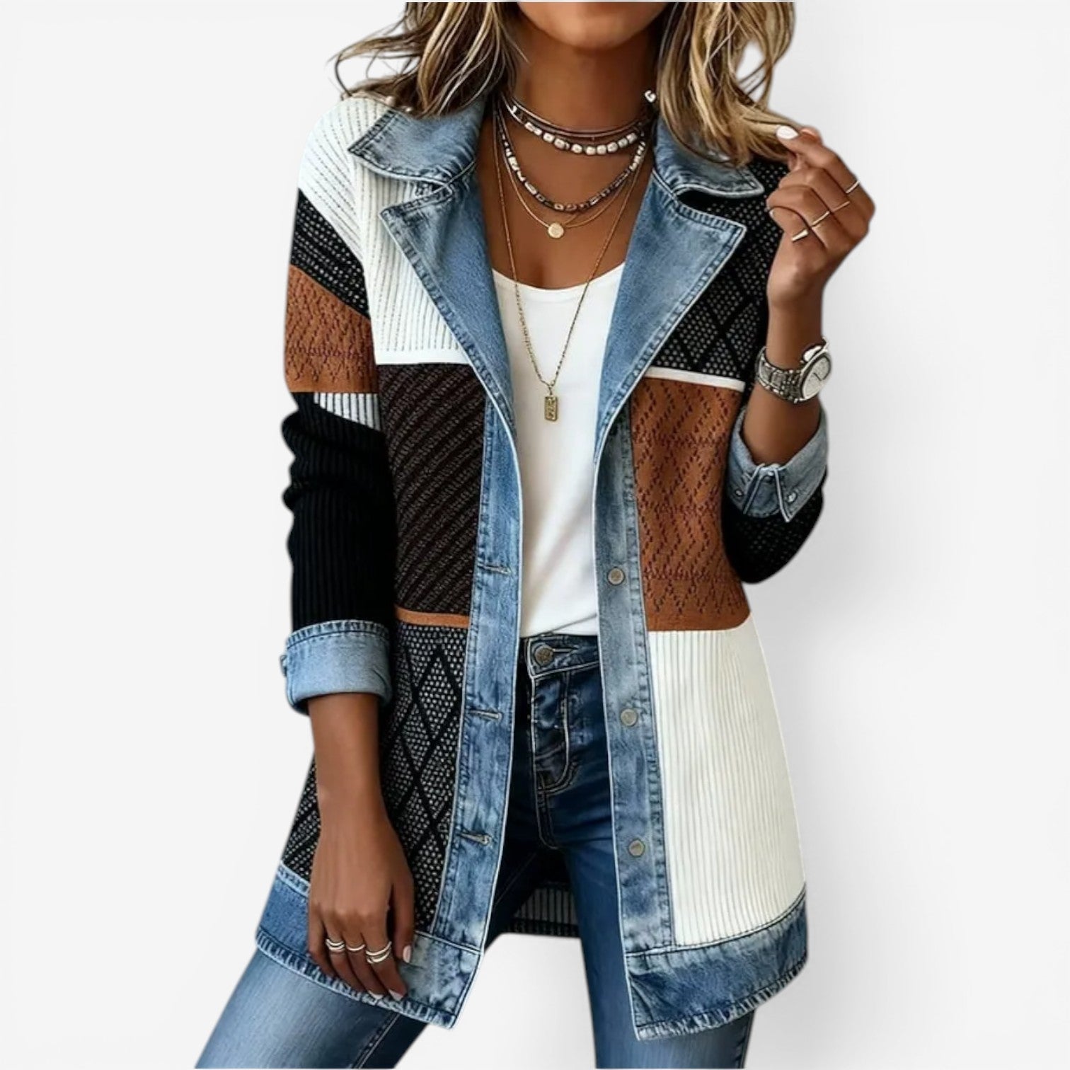 Emilia™ Chaqueta de mezclilla mixta