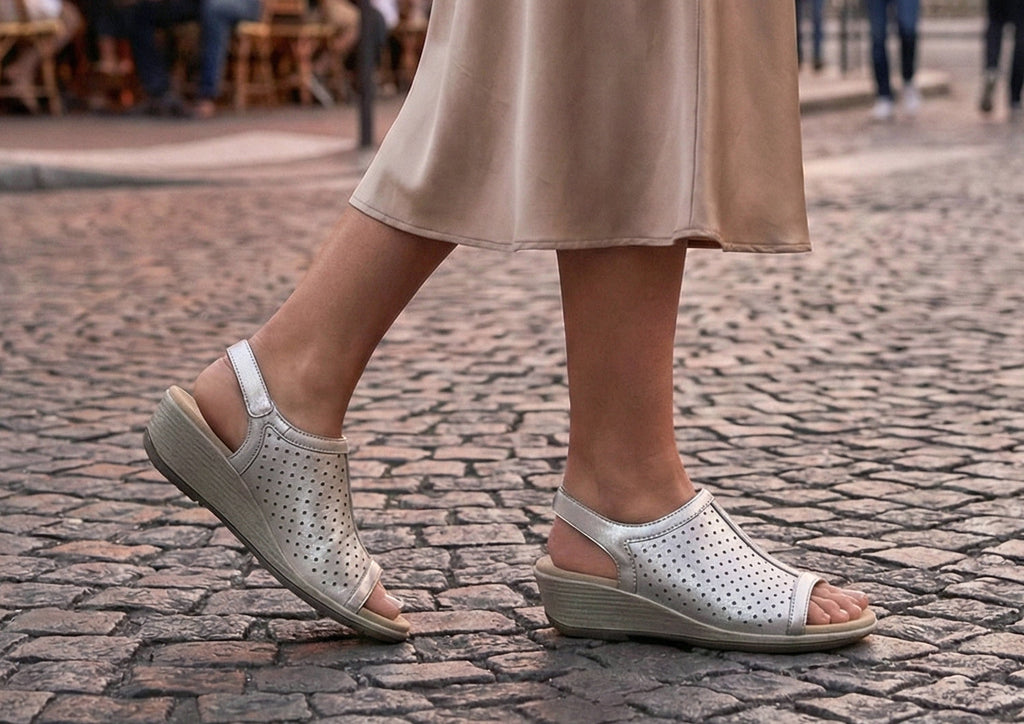 Hazel – Elegancia brillante en platino metálico