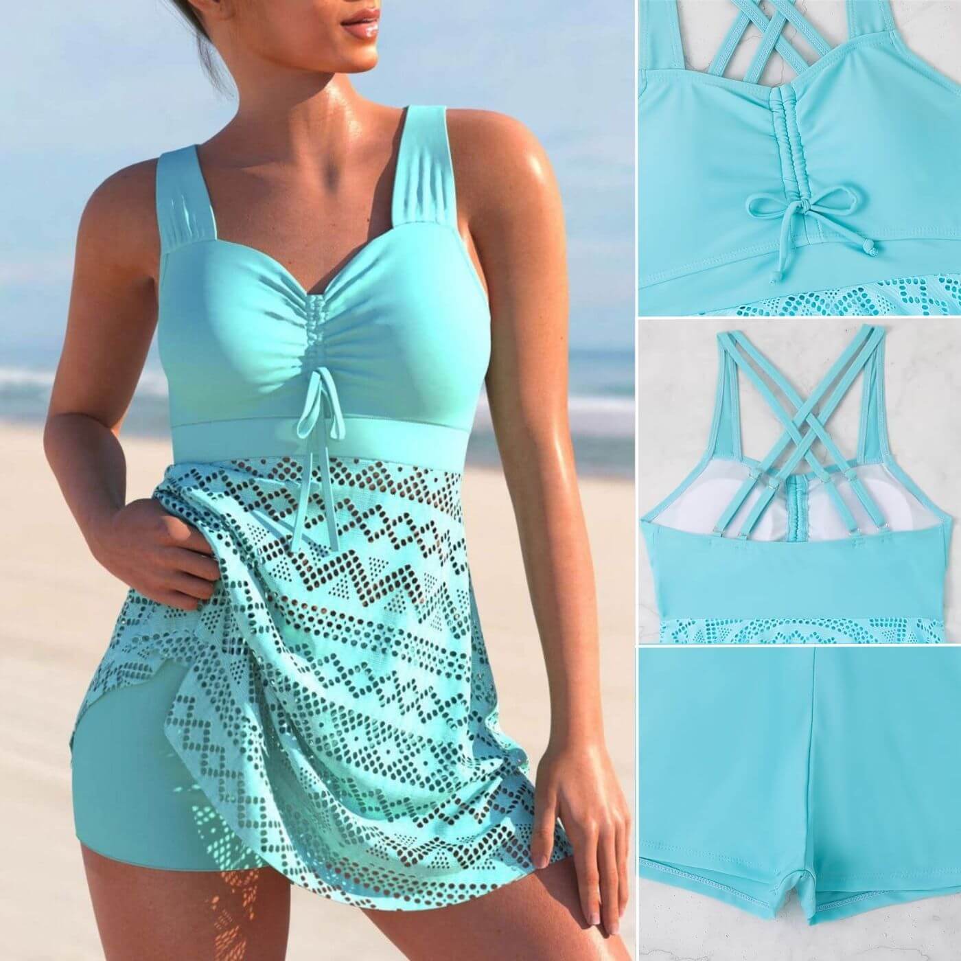 Grace | Vestido de Baño Tankini Fruncido
