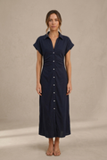 Denim | Vestido midi con botones