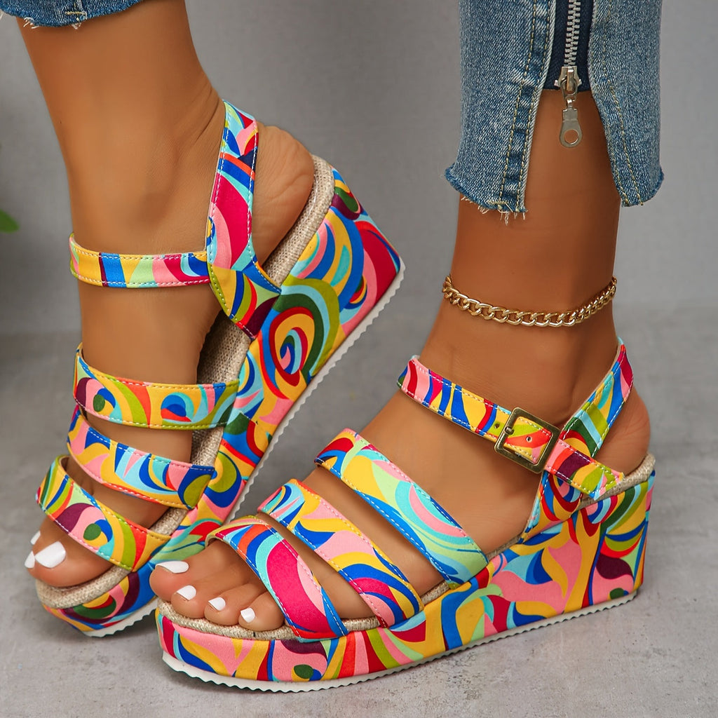 Elsie | Sandalias con tira en el tobillo y plataforma