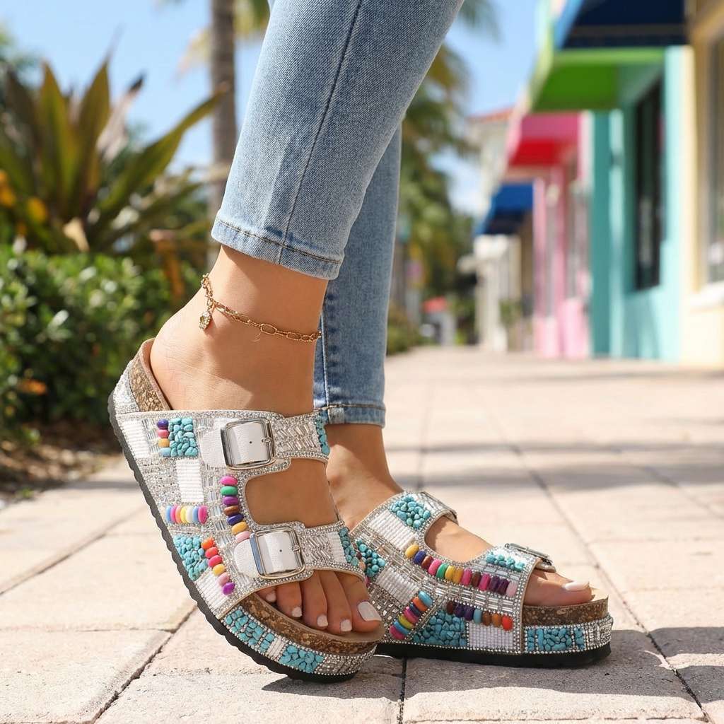 Samantha | Deslizadores de Plataforma con Cuentas