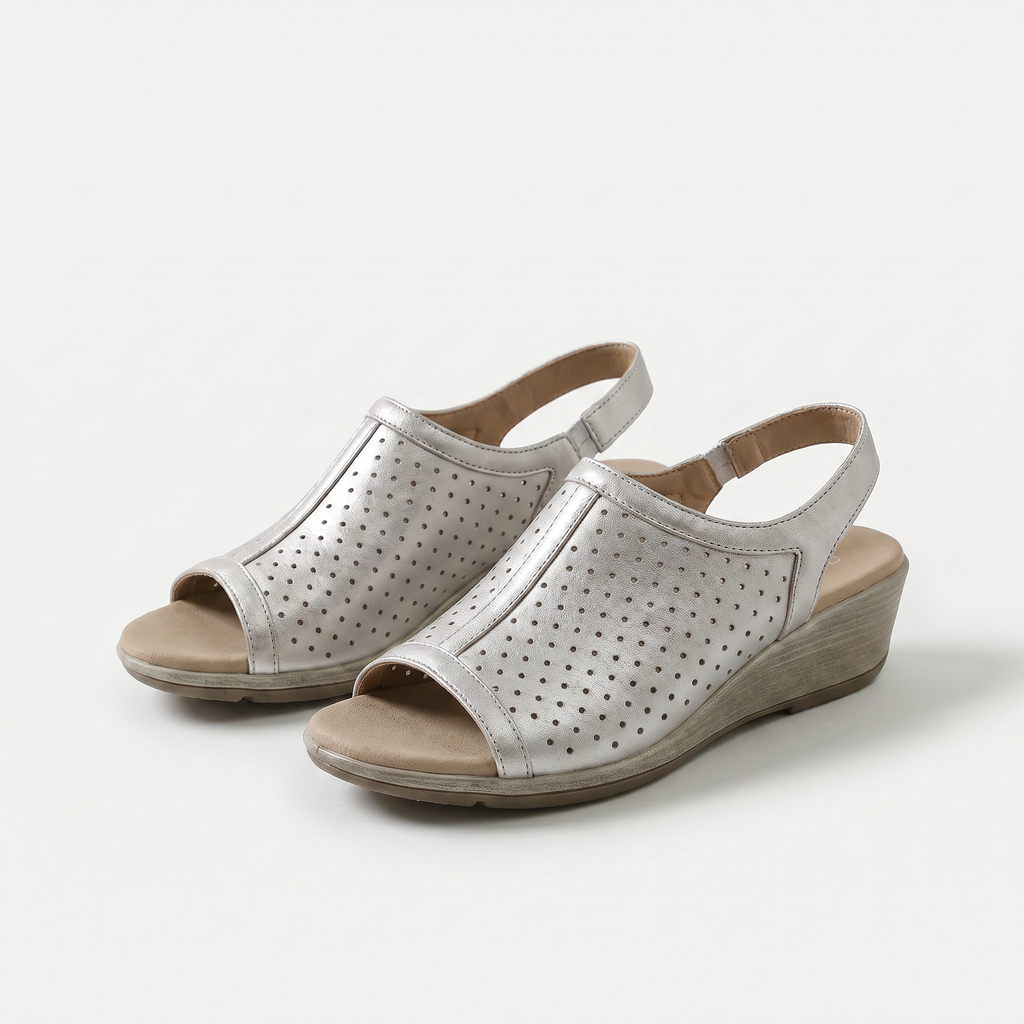 Hazel – Elegancia brillante en platino metálico