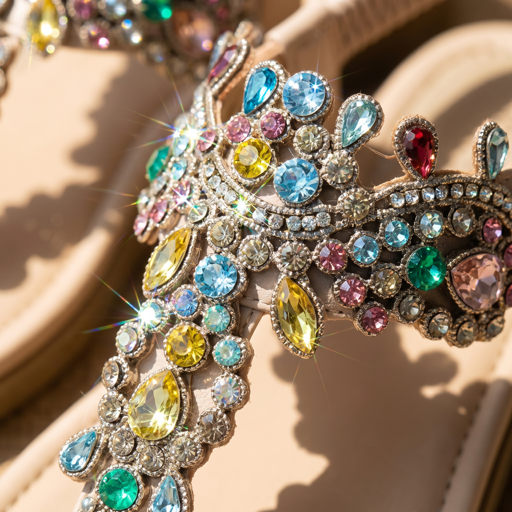 Marbella™  | Sandalias Informales Adornadas con Strass