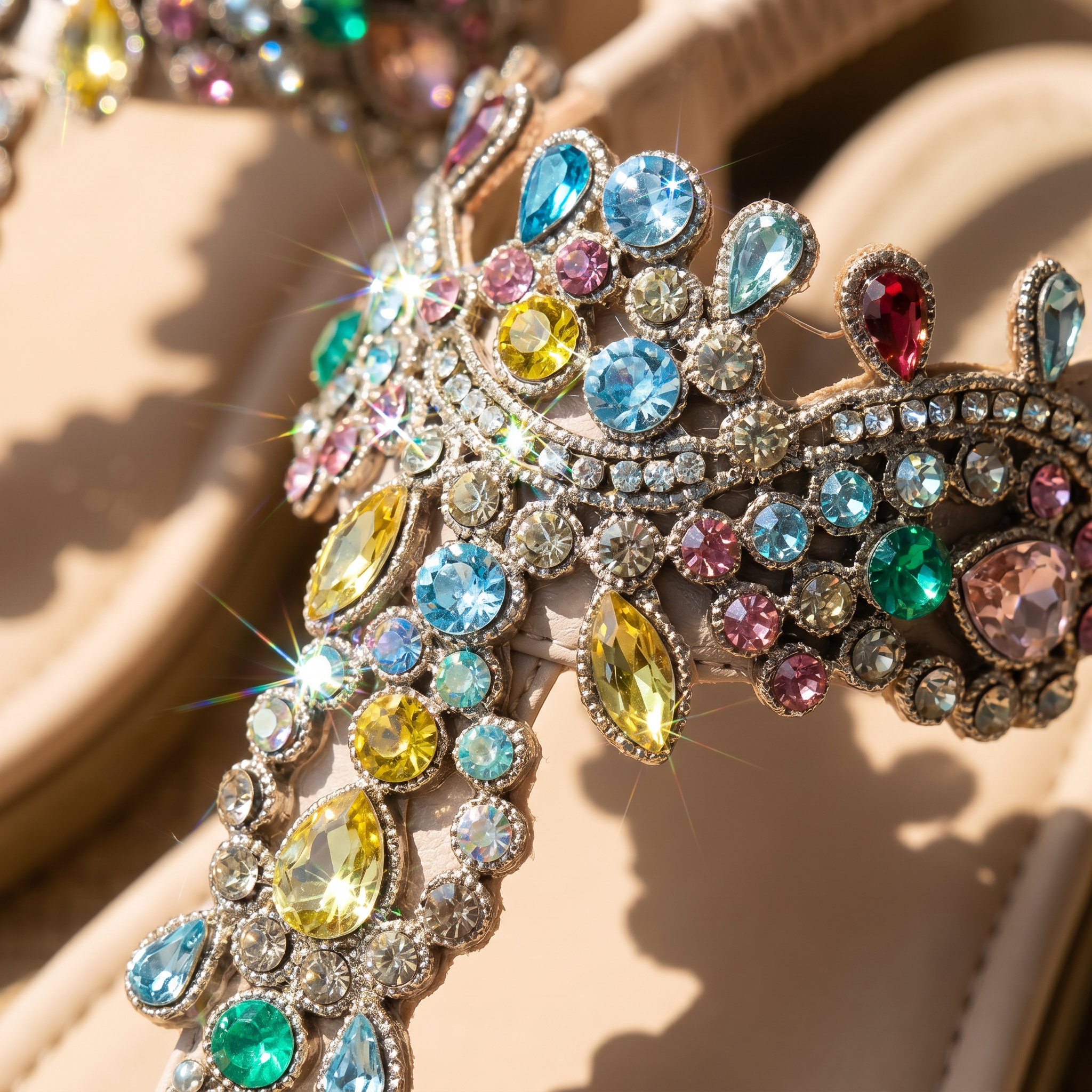 Marbella™  | Sandalias Informales Adornadas con Strass