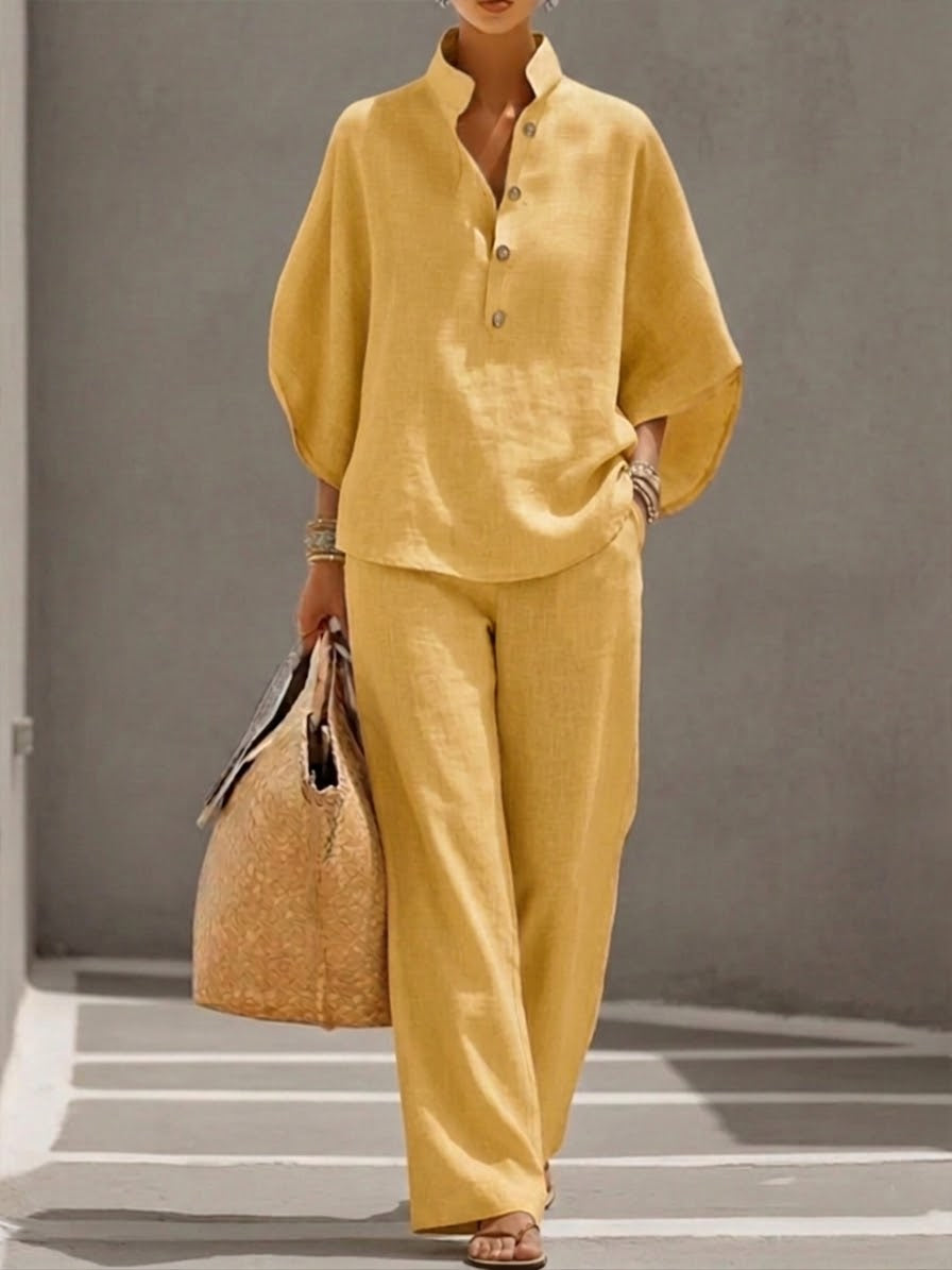 Mariel | Conjunto completo con mangas murciélago y pantalones amplios
