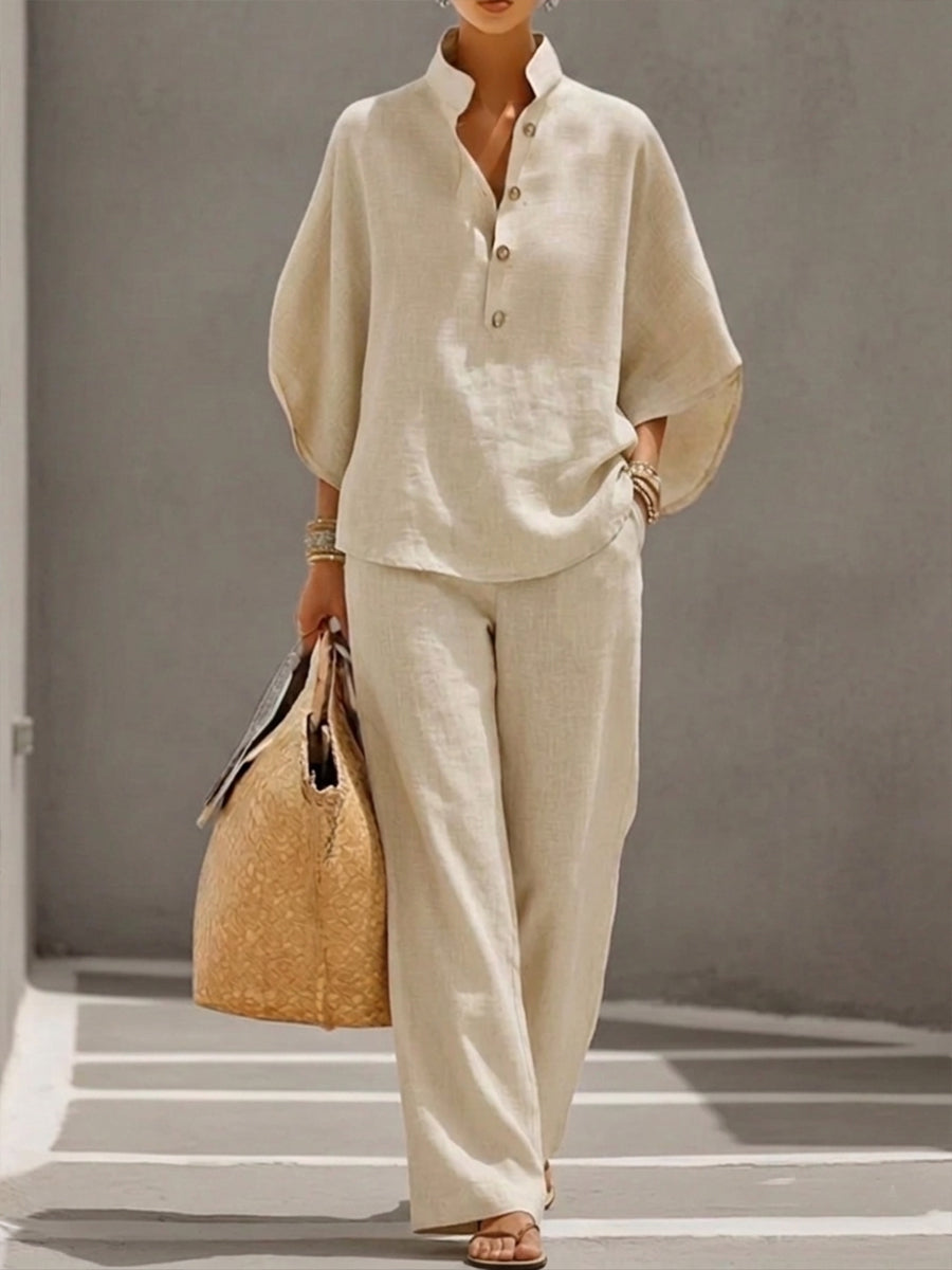 Mariel | Conjunto completo con mangas murciélago y pantalones amplios